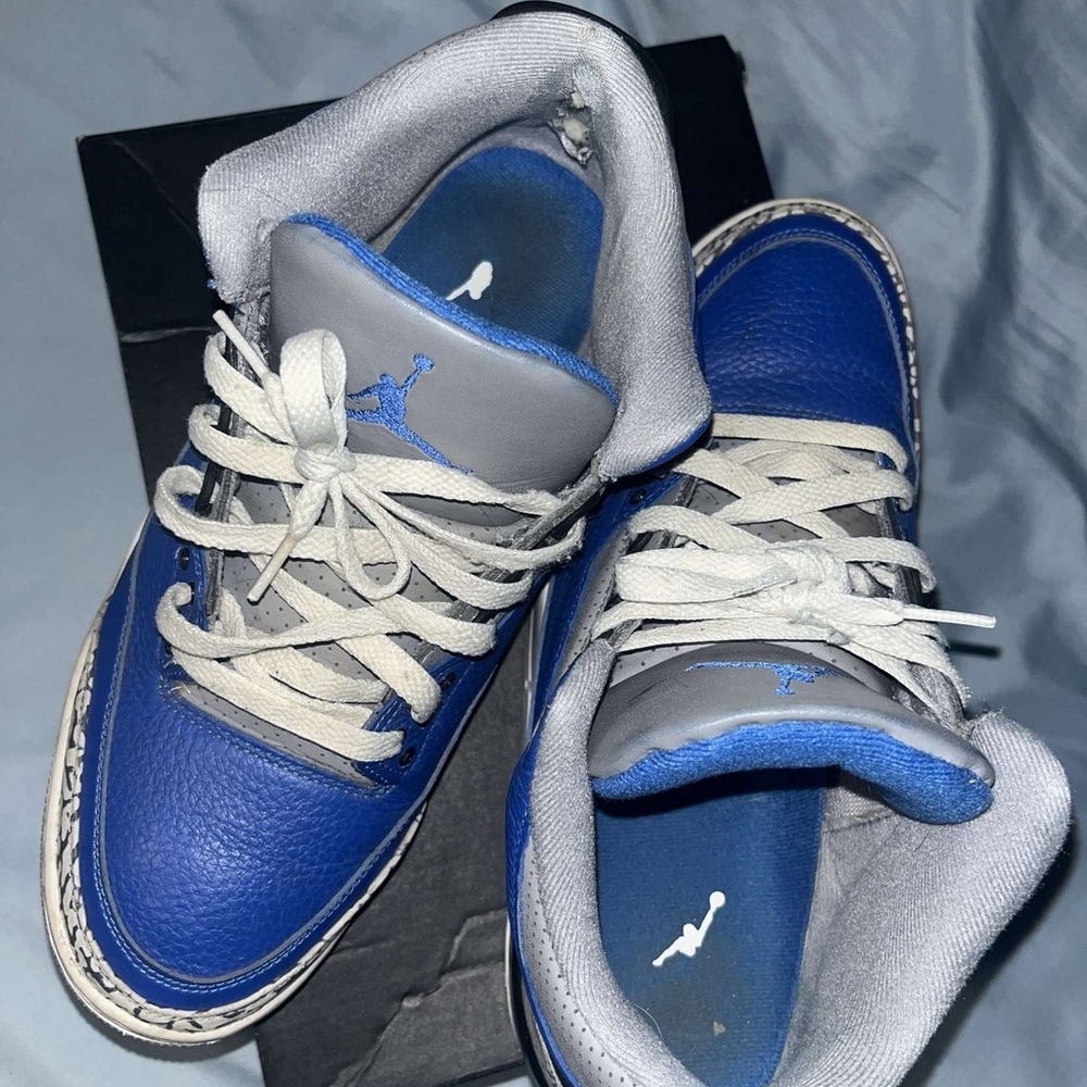 Jordan Blue and Gray Retro Sneakers